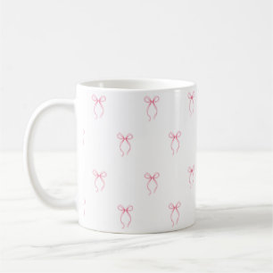 Caneca De Café Chá de Noiva com Laço Rosa