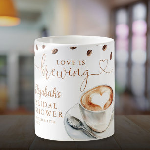 Caneca De Café Chá de Noiva Tema Amor Está Sendo Preparado