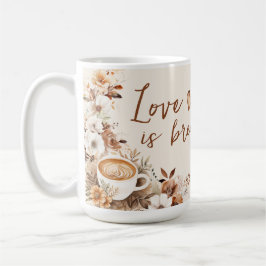 Caneca De Café Chá de Panela Love Is Brewing
