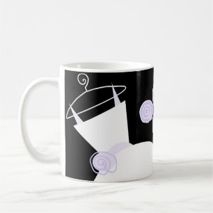 Caneca De Café Chá de panela preto de roxo de casamento