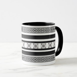 Caneca de Café, Chá e Felicidade Desenho Tibetan
