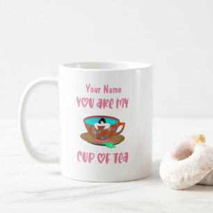 Caneca de Café Chá Engraçada Personalizada Nome