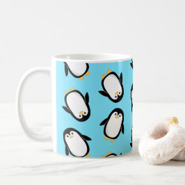 Caneca De Café Chá gelado bonito dos pinguins do bebê ou café