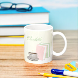 Caneca De Café Chá & Livros Chá de Noiva
