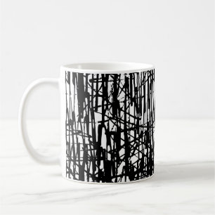 Caneca de Café Chá Preto Branco Grunge 330 ml