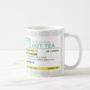 Caneca De Café Chá quente da prescrição engraçada com monogra