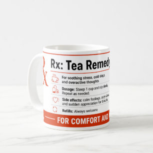 Caneca De Café Chá Rx de Prescrição de Cafeína Divertido