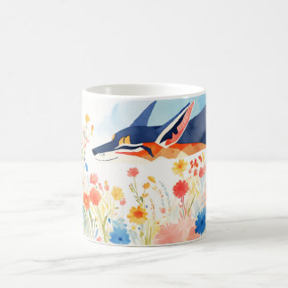 Caneca De Café Chacal Caprichoso no Jardim de Flores em Flor
