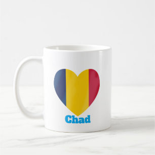 Caneca De Café Chad Heart Flag