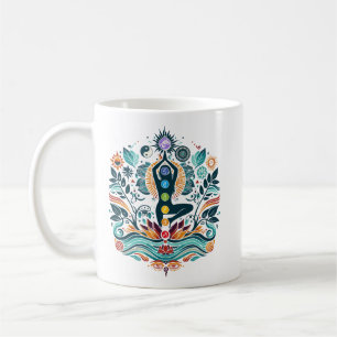 Caneca De Café Chakras & Cosmic Energy - Yoga Art Espiritual
