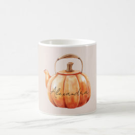 Caneca De Café Chaleira de Abóbora Laranja