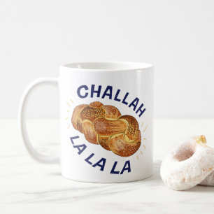 Caneca De Café Challah La La La Divertido Comida Judia Hanukkah