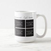Chamada para o lar - Colagem de Fotos - Café 15 oz