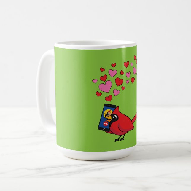 Caneca De Café Chamadas de Aluguer de Pássaro Cardeal (Frente Esquerda)