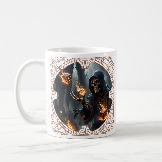 Caneca De Café Chamas Góticas, a guardiã dos dados queimados. (Esquerda)