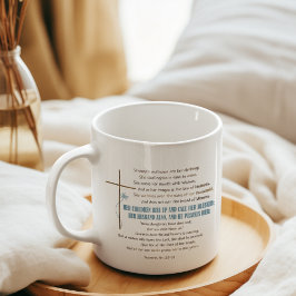 Caneca De Café CHAME-A DE BONITA Mãe Esposa Proverbs 31 Escritura