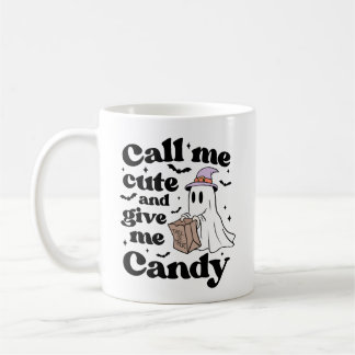 Caneca De Café Chame-me de Bonito e Me Dê Dia de as Bruxas engraç