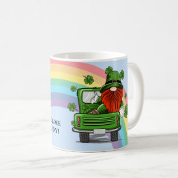 Caneca De Café Chame-me Lucky Irish Gnomo