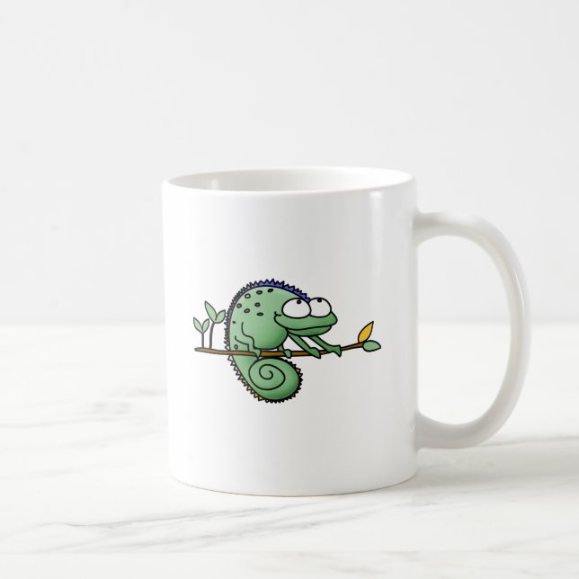 Caneca De Café Chameleon Cute Funny (Direita)