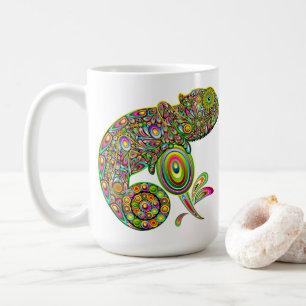 Caneca De Café Chameleon Psychedelic Fantasy
