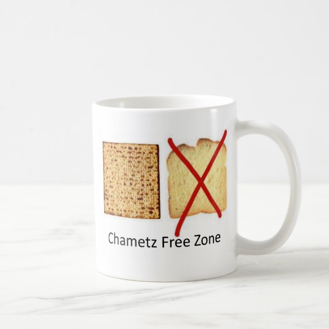 Caneca De Café Chametz Free Zone (Direita)