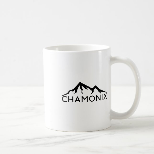 Caneca De Café Chamonix France Skiing (Direita)