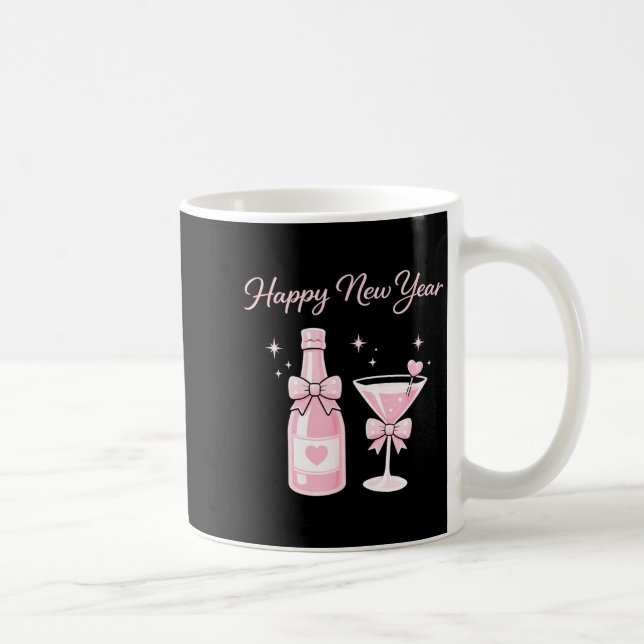 Caneca De Café Champagne Swea Martini Coquette Happy New Year Par (Direita)