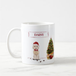 Caneca De Café Champanhe Cockapoo Cachorro de Natal Engraçado com