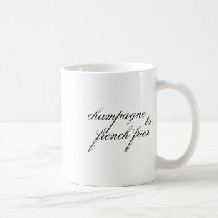 Caneca De Café Champanhe E Fries Franceses Design Minimalistas De