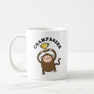 Caneca De Café Champanzee Funny Champion Chimpanzee Pun
