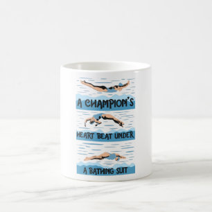 Caneca De Café Champions Swimmer - Fato De Banho