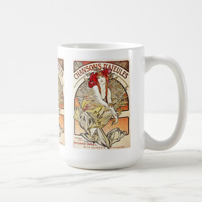 Caneca De Café Chansons d’aieules , Alfons Mucha 1898 (Direita)