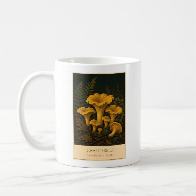 Caneca De Café Chanterelle – Vintage Botanical Mug (Esquerda)