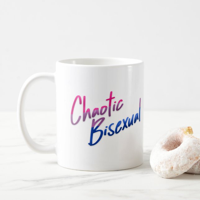 Caneca De Café Chaotic Bisexual (Com Donut)