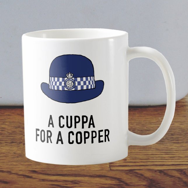 Caneca De Café Chapéu da Polícia de Mulheres do Reino Unido - Cup (Criador carregado)