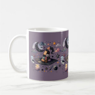 Caneca De Café Chapéu das Bruxas e Magia Celestial