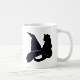 Caneca De Café Chapéu de Bruxa e Gato