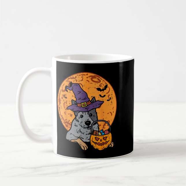 Caneca De Café Chapéu de Bruxa Lua Jack O Lantern Halloween (Esquerda)