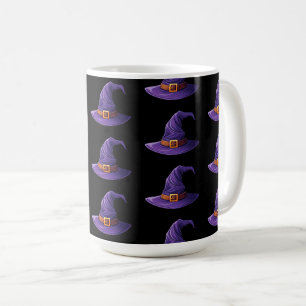 Caneca De Café chapéu de bruxa roxo de Halloween