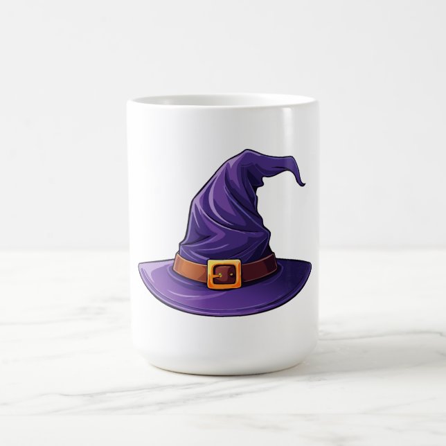 Caneca De Café chapéu de bruxa roxo de Halloween (Centro)