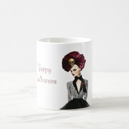 Caneca De Café Chapéu de Caveira Feminino de Circo de Halloween