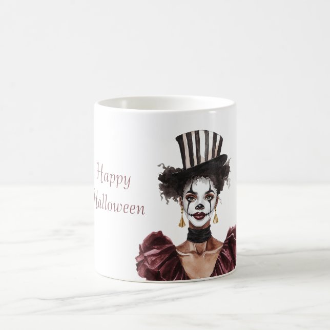 Caneca De Café Chapéu de Círculo de Halloween Feminino (Centro)