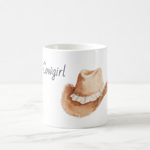 Caneca De Café Chapéu de Cowgirl de Renda Branco Creme