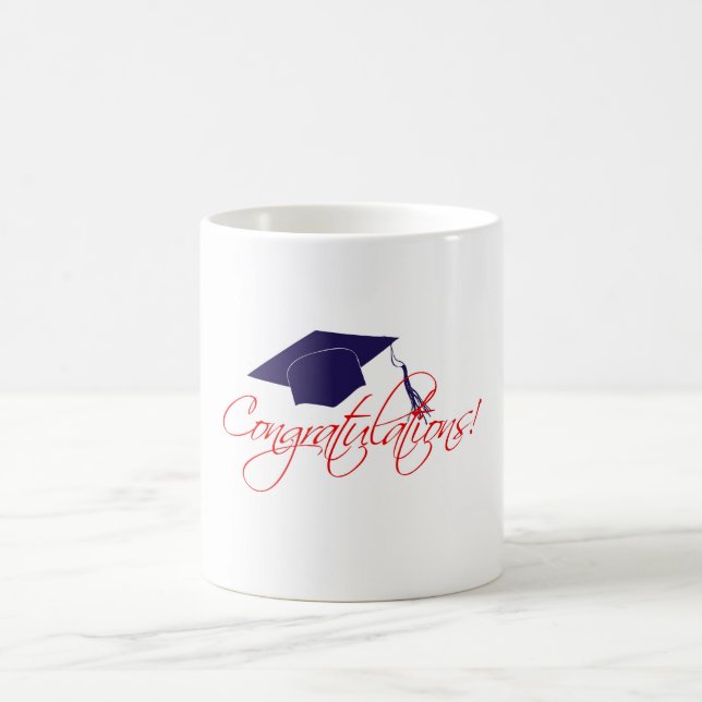 Caneca De Café chapéu de graduação de parabéns (Centro)
