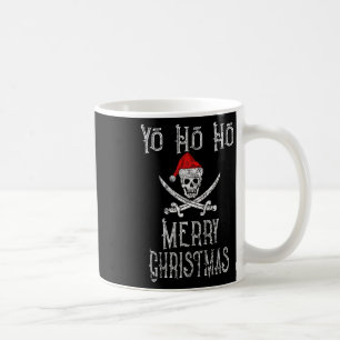 Caneca De Café Chapéu de Natal Pirata de Férias Ho Ho Merry Chris