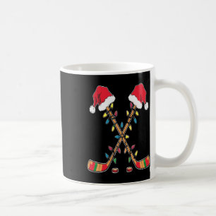 Caneca De Café Chapéu de Papai Noel de Hockey Luzes de Natal Espo