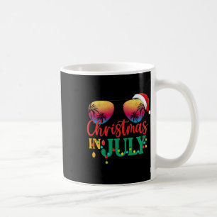 Caneca De Café Chapéu de Papai Noel no Natal em Julho Óculos de S