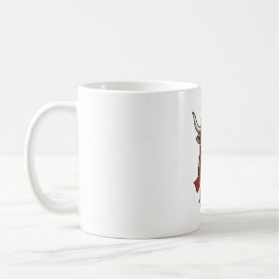 Caneca De Café Chapéu de Papai Noel Vintage de Vaca das Terras Al