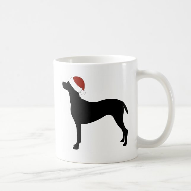 Caneca De Café Chapéu do papai noel de Vizsla (Direita)