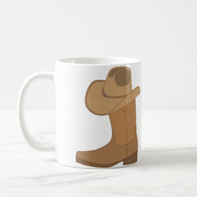 Caneca De Café Chapéu e Boot de Cowboy (Esquerda)